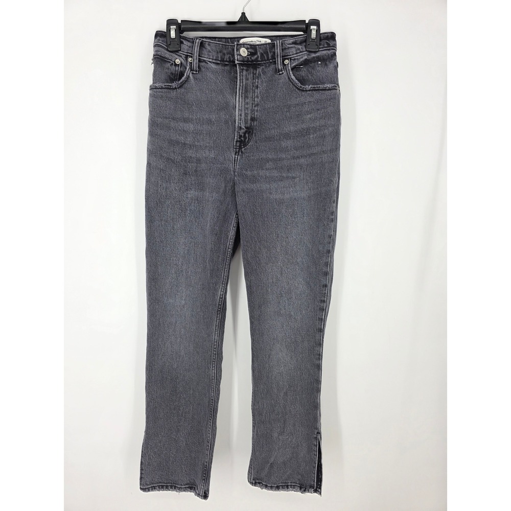 Abercrombie & Fitch The 90s Straight Ultra High Rise Jeans Washed Black 27 4S